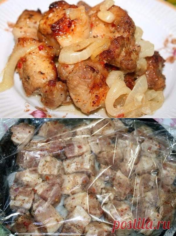Шашлык в духовке на "луковой подушке"
