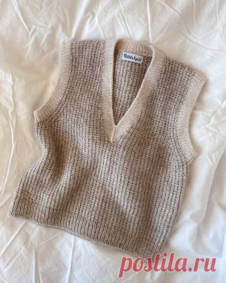 Friday Slipover V-neck от дизайнера PetiteKnit