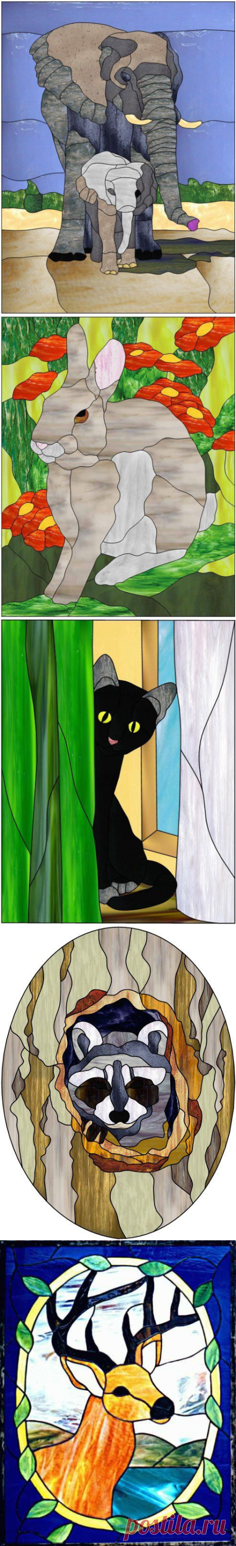 Álbum - Modelos de animales - Vidrieras Tiffany