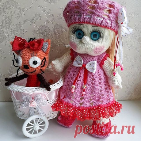 Вязаная куколка от @elenapavlovcheva 🌸🌸🌸
#довяжуипокажу #вязанаякукла #кукларучнойработы #вязаныеигрушки
