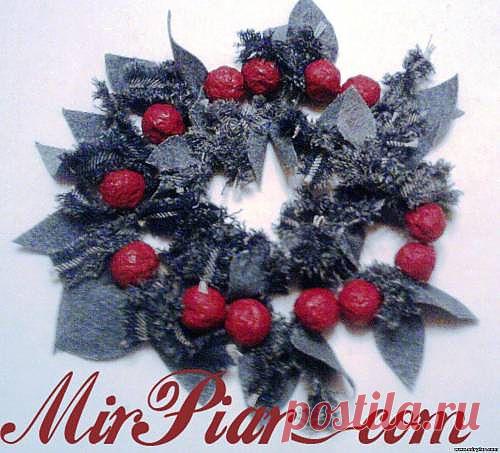 Украшения своими руками Бусы Вишня в джинсе - Техники Мастер-классы Уроки