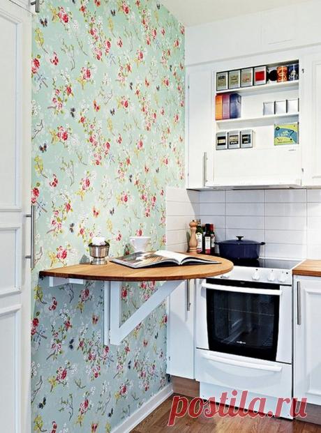 Современные обои для маленькой кухни