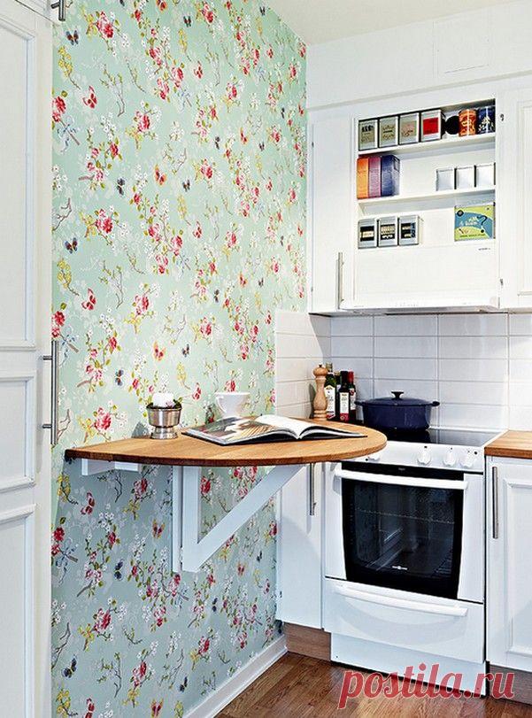 Современные обои для маленькой кухни