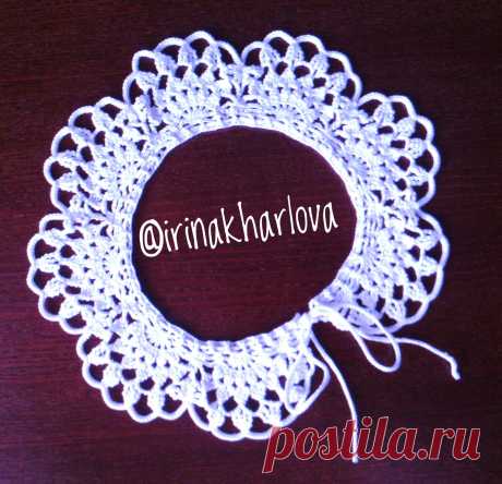 Кружевной #воротник для будущей первоклассницы ;-) #kharlova_crochet #покажучтовяжу #ручнаяработа #school_style #связанокрючком