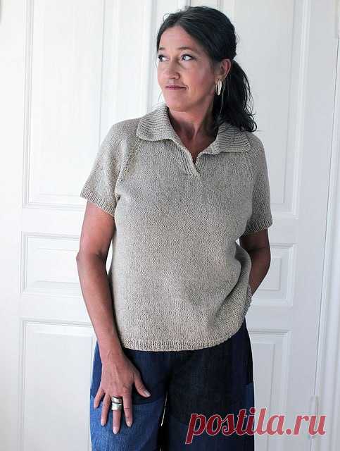 Polo bluse by Sanne Fjalland Knit-Wear