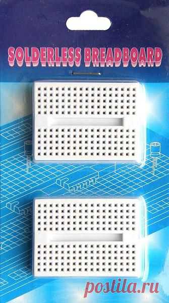 BB-601. Набор из 2-х макетных плат для монтажа без пайки. Белые цена 283.50 руб | Программаторы, отладчики