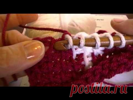 Tunisian Simple Stitch Intarsia