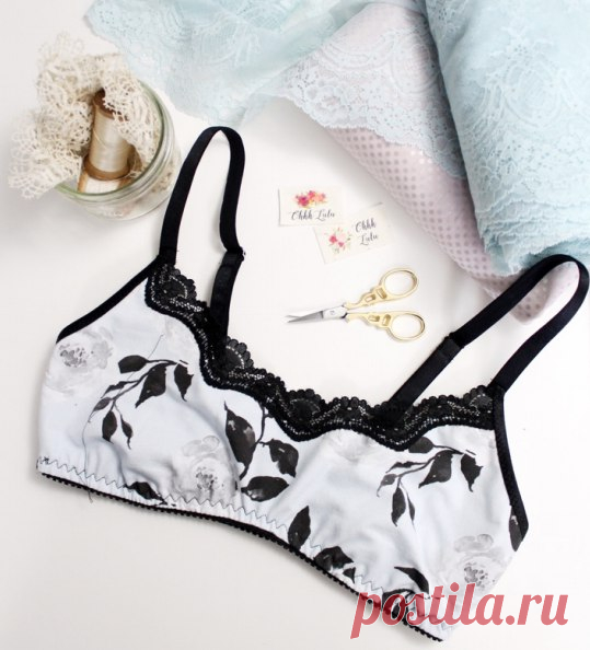 Бюстгальтер бралетт 
Размеры XXS, XS, S, M, L, XL, XXL, XXXL 
#выкройка #нижнее_белье #бюстгальтер #бралетт