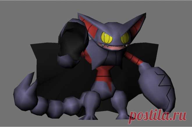 Gliscor papercraft v2 this is the 3D model of the second version of gliscor papercraft. I had to modify the first version because i did not like the right claw and the tail. The model was created from zero by me using B...