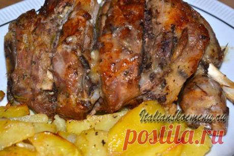 Запеченная баранина в духовке с картошкой | Итальянское меню