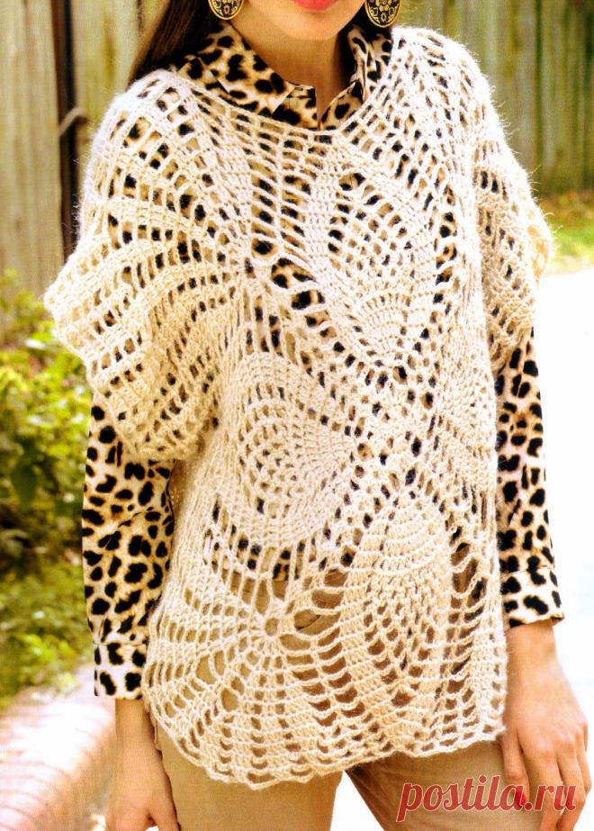 tejidos artesanales en crochet: increible chaleco cuadrado tejido en crochet