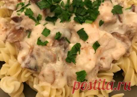(6) Паста с курицей и грибами в сливочном соусе - пошаговый рецепт с фото. Автор рецепта Laura . - Cookpad