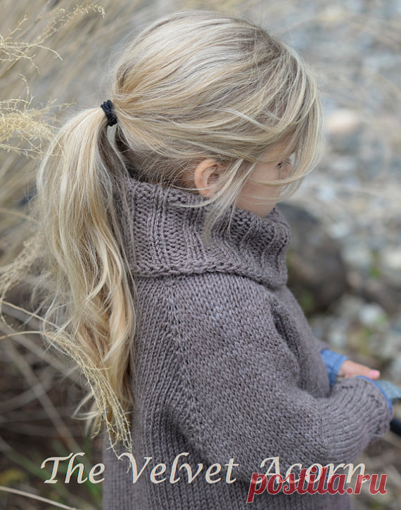 KNITTING PATTERN-The Palmyre Pullover 3/4 5/6 by Thevelvetacorn
