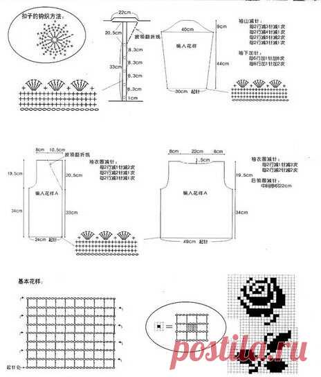 Красивые модели крючком от японских дизайнеров - элегантное очарование и схемы! | Вязалки Веселого Хомяка | Дзен