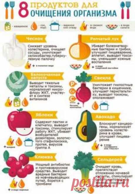 Продукты очищающие организм