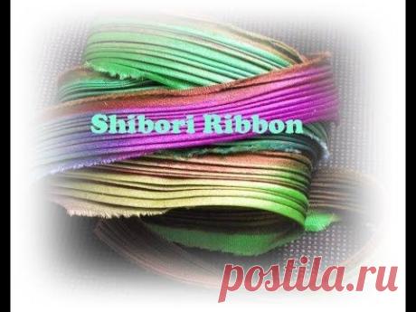 Shibori ribbon. Nastri di seta colorata per creare eleganti gioielli