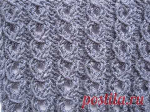 Вязание спицами-Ажурная резинка. Видео урок.