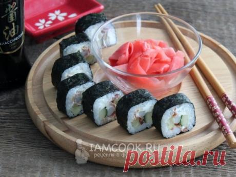 Роллы с кальмаром и беконом