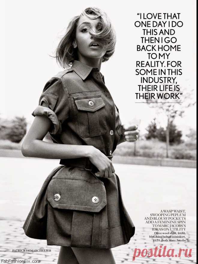 Джордан Данн на обложке Vogue UK, февраль