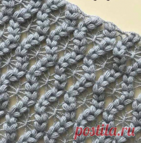 Узор крючком косички и паучки — Петелики