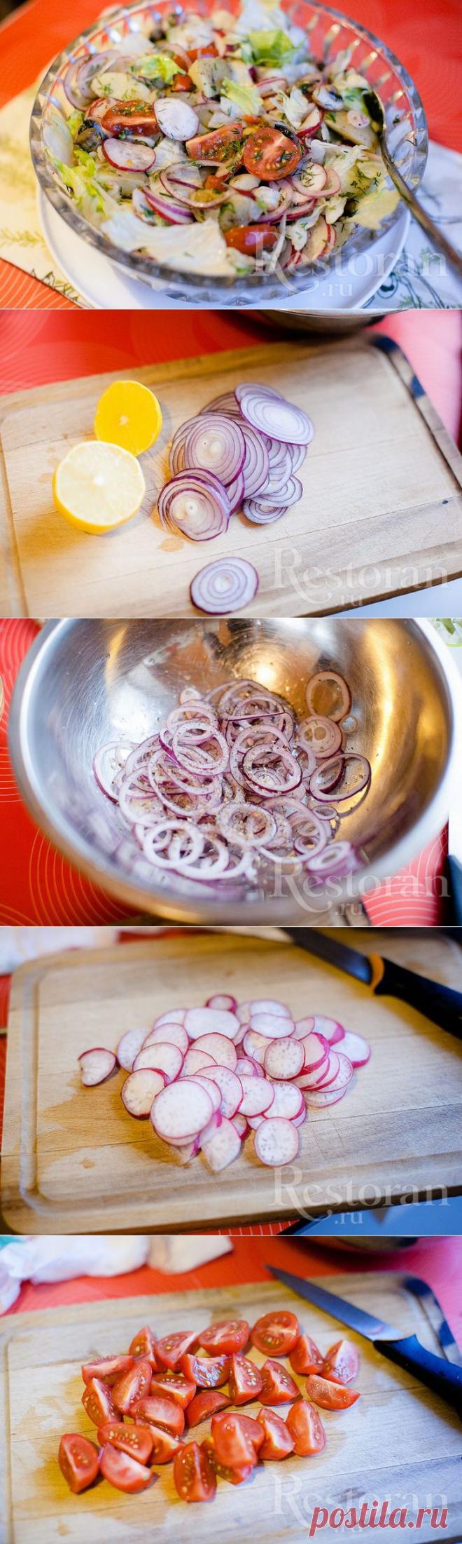 Рецепт: Теплый салат с молодой картошкой