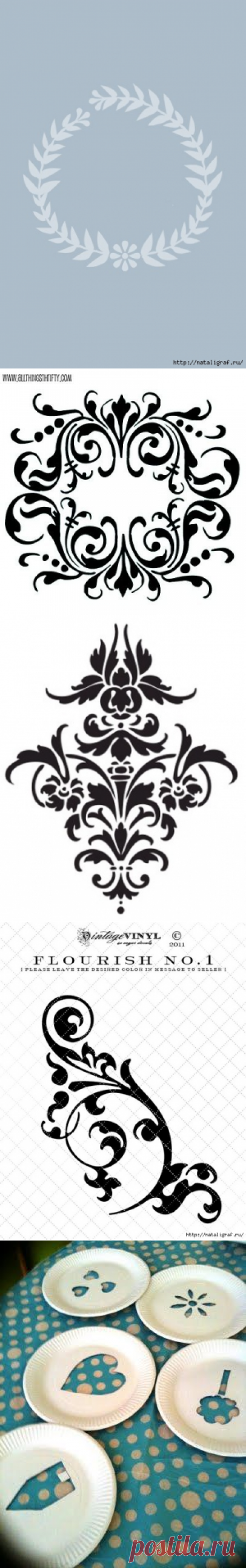 Декор с помощью трафаретов