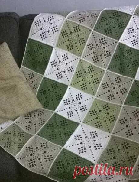 Плед из мотивов крючком