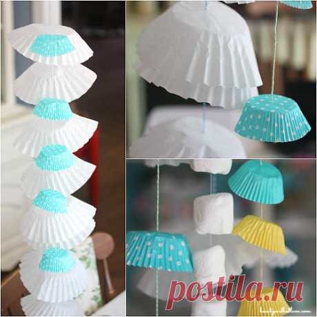 Marshmallow, Cupcake & Coffee Filter Garland: Easy Party Decor - Balancing Beauty and Bedlam