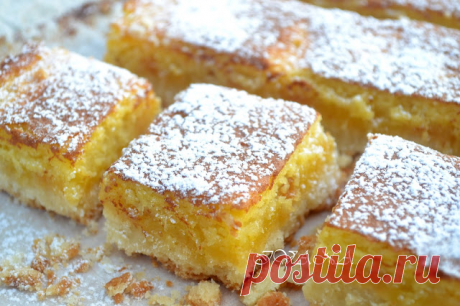 Хрупкави лимонови квадрати - Lemon bars
