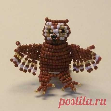 Сова из бисера