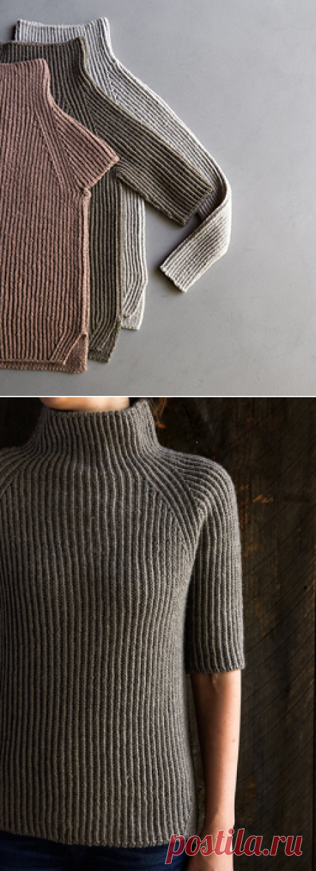Ravelry: Витая Ребро пуловер узор по Сохо Перл