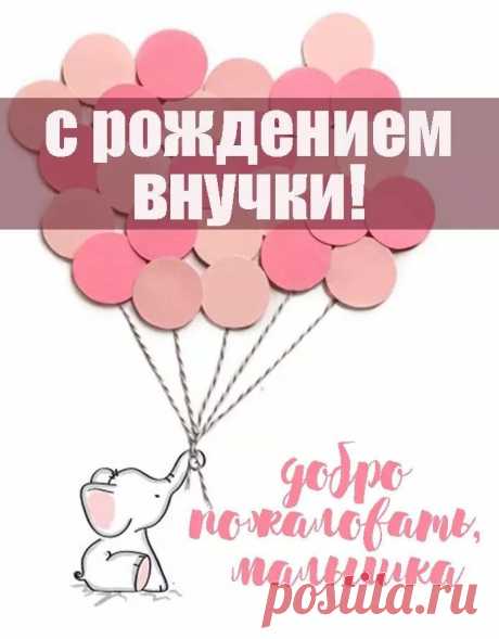 Пусть счастливой будет внучка,
Никогда не будет тучки
У нее над головой,
Все заботы чтоб долой!