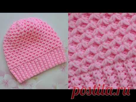 Шапка крючком НЕЖНОСТЬ. ВЯЗАТЬ ЛЕГКО. Мастер класс. Hat crochet pattern