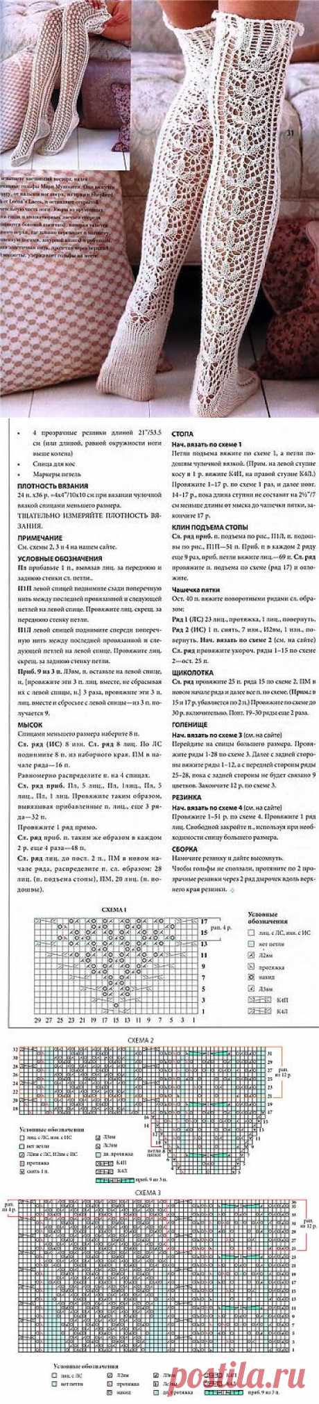 Вязаные чулки (гольфы).