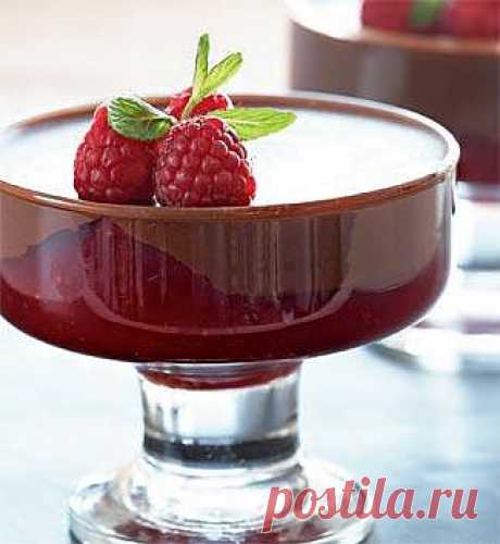 Желе из малины и шоколада, десерт. Пошаговый рецепт с фото на Gastronom.ru