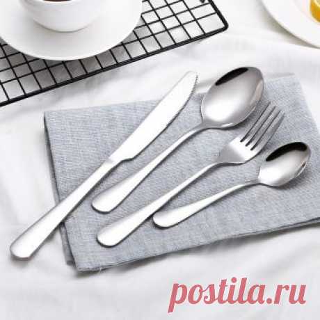 Прямая доставка Нержавеющая сталь посуда черный набор столовых приборов посуда серебро сервизы Ножи и вилка купить на AliExpress