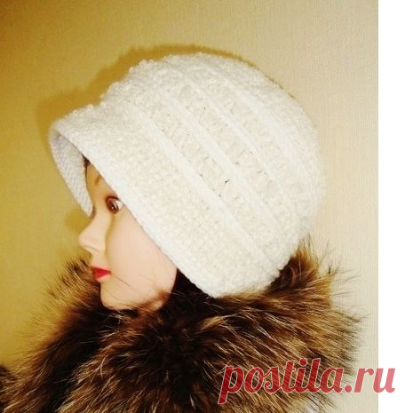 Вязаные шапки - Ольга Щепетильникова Лео доска объявлений - Вязаная шляпа \"Герда\" - 3