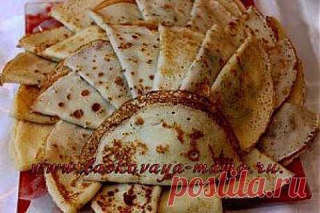 Блины фаршированные сыром и зеленым луком