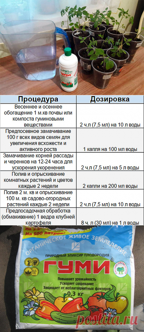 Гуми удобрение - инструкция по применению, состав препарата, форма выпуска, видео