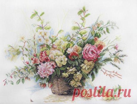 Вышивка &quot;Booket of roses&quot; | Схема вышивки | Скачать