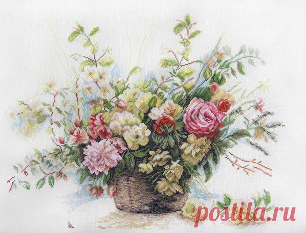 Вышивка "Booket of roses" | Схема вышивки | Скачать