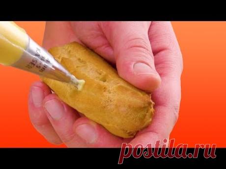 Знаменитый эклер - прямиком из кондитерского мешка. Бесподобно!