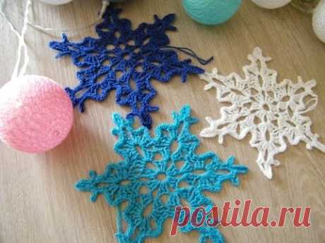 No70# Śnieżynka, śnieżka na szydełku nr 4 - snowflake on crochet nr 4