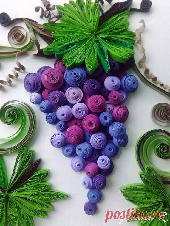 Quilling card/ Quilling grapes/ Fathers Day by PaperMagicByJR