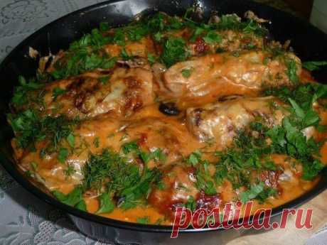Голубцы с мясом и грибами в соусе с черносливом! | Хозяин и Хозяюшка