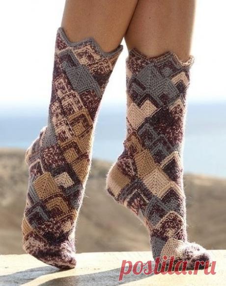 Носки ромбами описание. Как связать носки ромбами |
