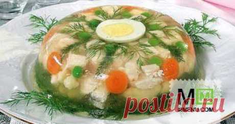 Заливное из птицы с овощами - кулинарный рецепт. Миллион Меню