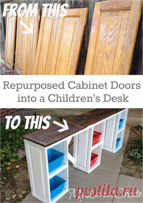 Cabinet Doors into Children's Desk | My Love 2 Create