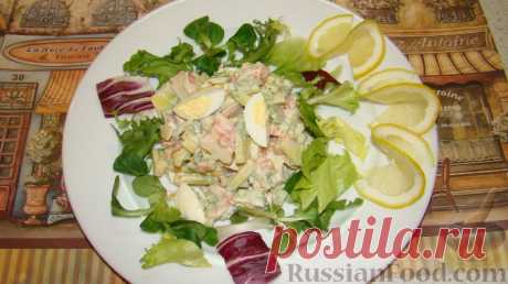 Рецепт: Салат из крабовых палочек и авокадо на RussianFood.com