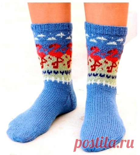 Носки жаккардовыми узорами
#жаккард #носки_спицами